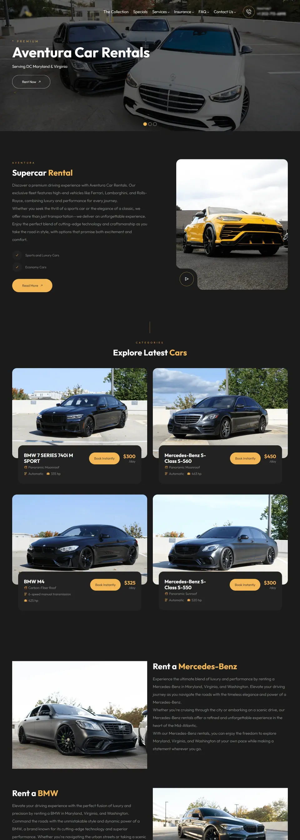 Rental Business of Cars/Jets
